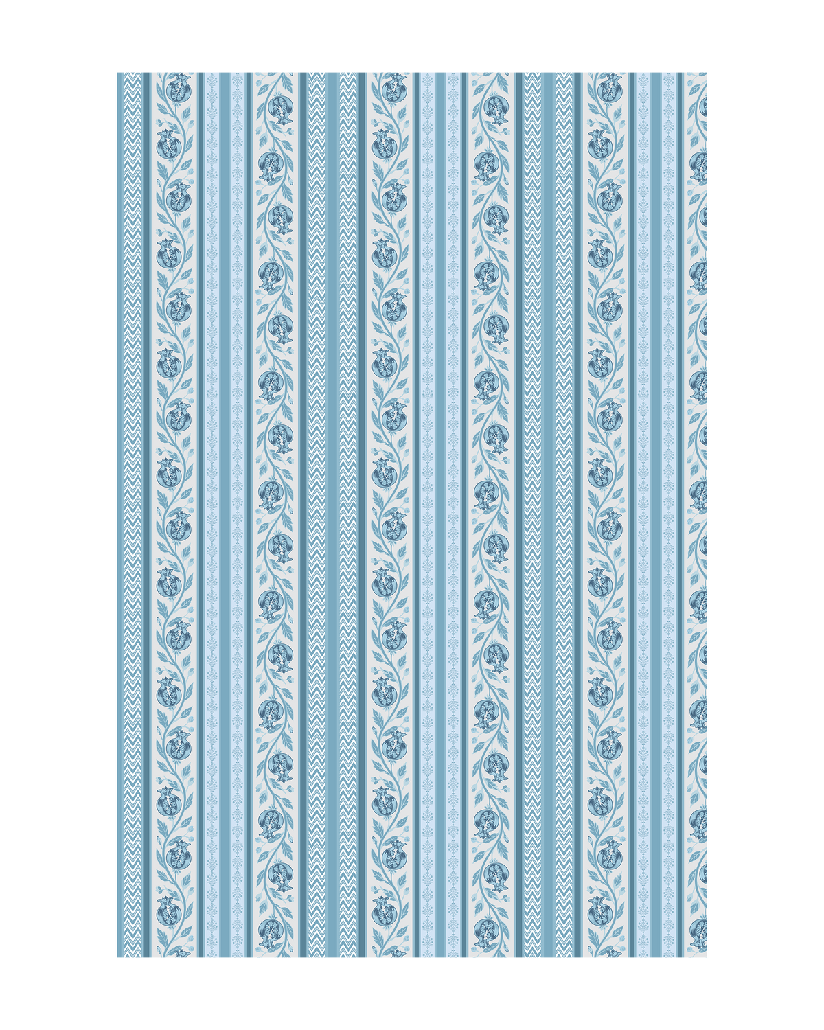 Anar Blue Cotton Water-repellent Table Cover