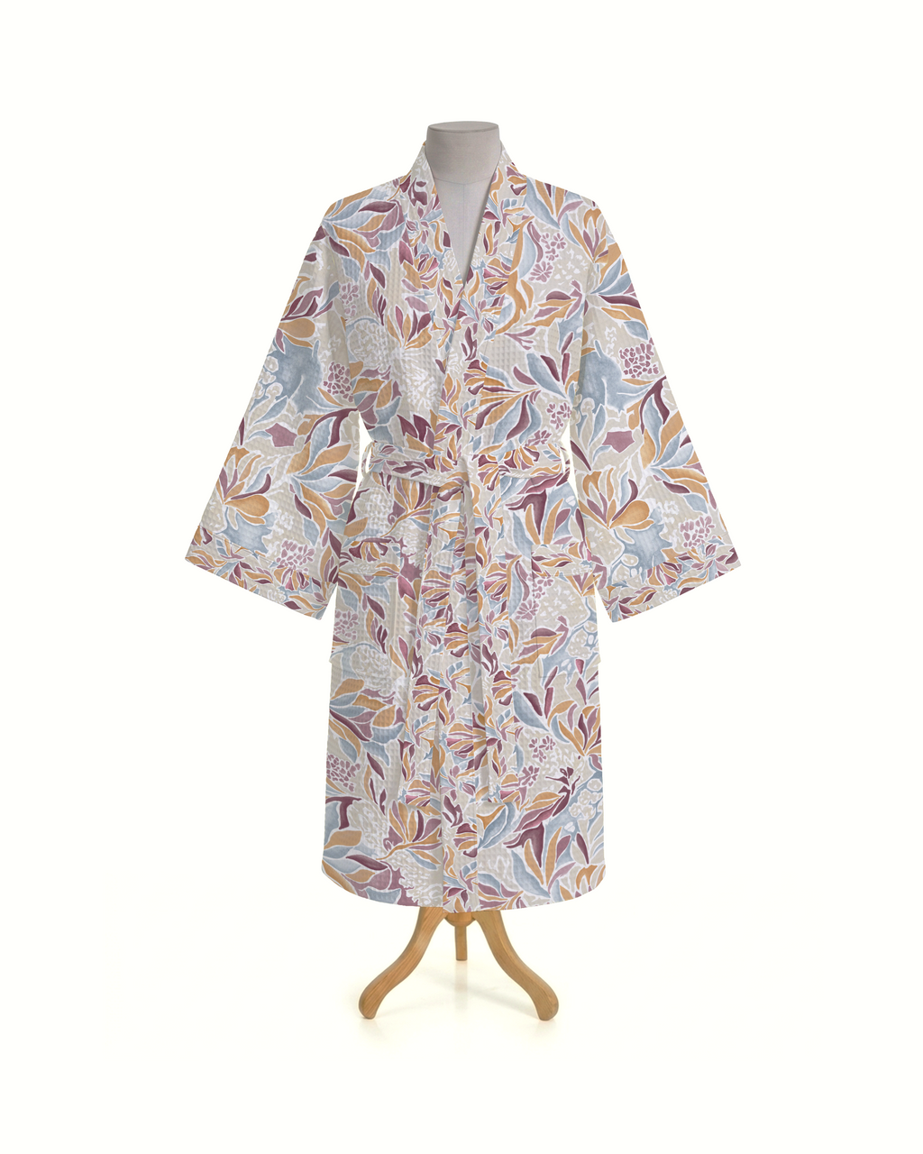 Sundial 100% Cotton Waffle Bathrobe Red