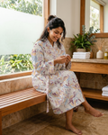 Sundial 100% Cotton Waffle Bathrobe Red