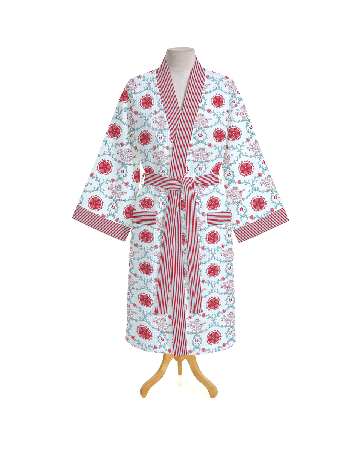 Compass 100% Cotton Blue Bathrobe