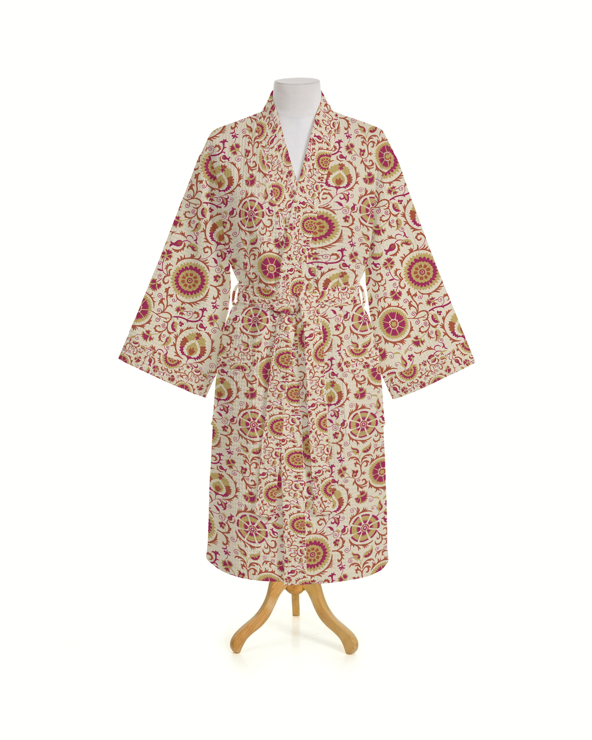 Tangier 100% Cotton Waffle Neutral Bathrobe
