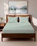Evergreen Floral 100% Cotton  Bedsheet - 200 TC With 2 Pillow Covers