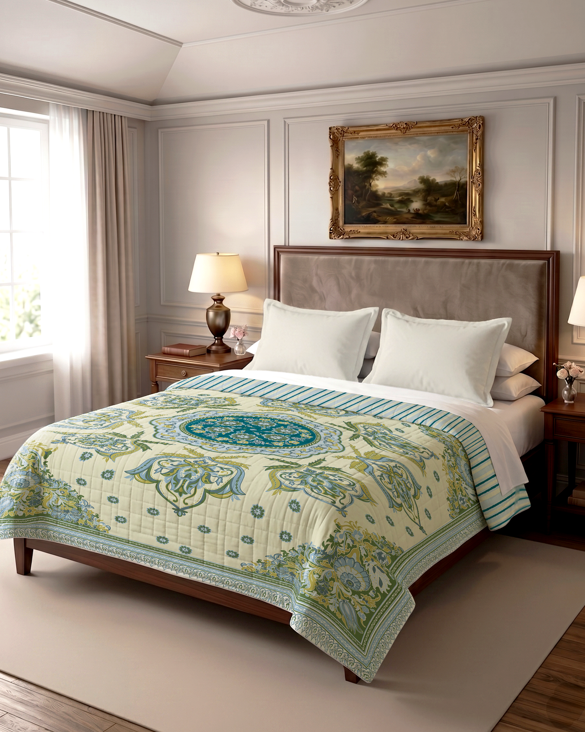 Mandala Reversible 100% Cotton Quilt