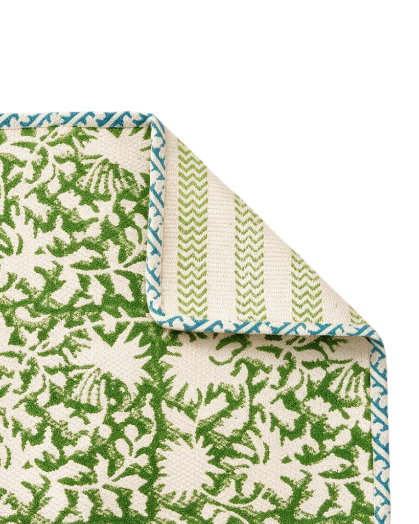 Blue  Dari Block Printed Reversible Placemat Set of 6