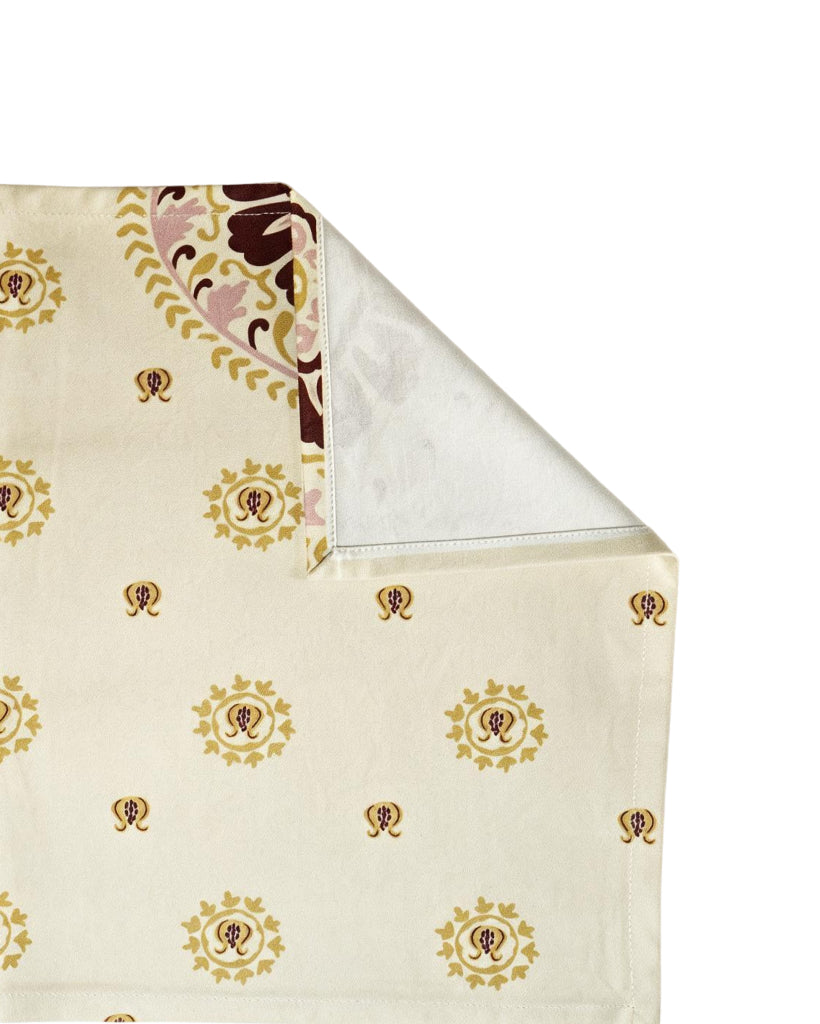 Suzani Red Cotton Water-repellent Table Placemat - Set of 6