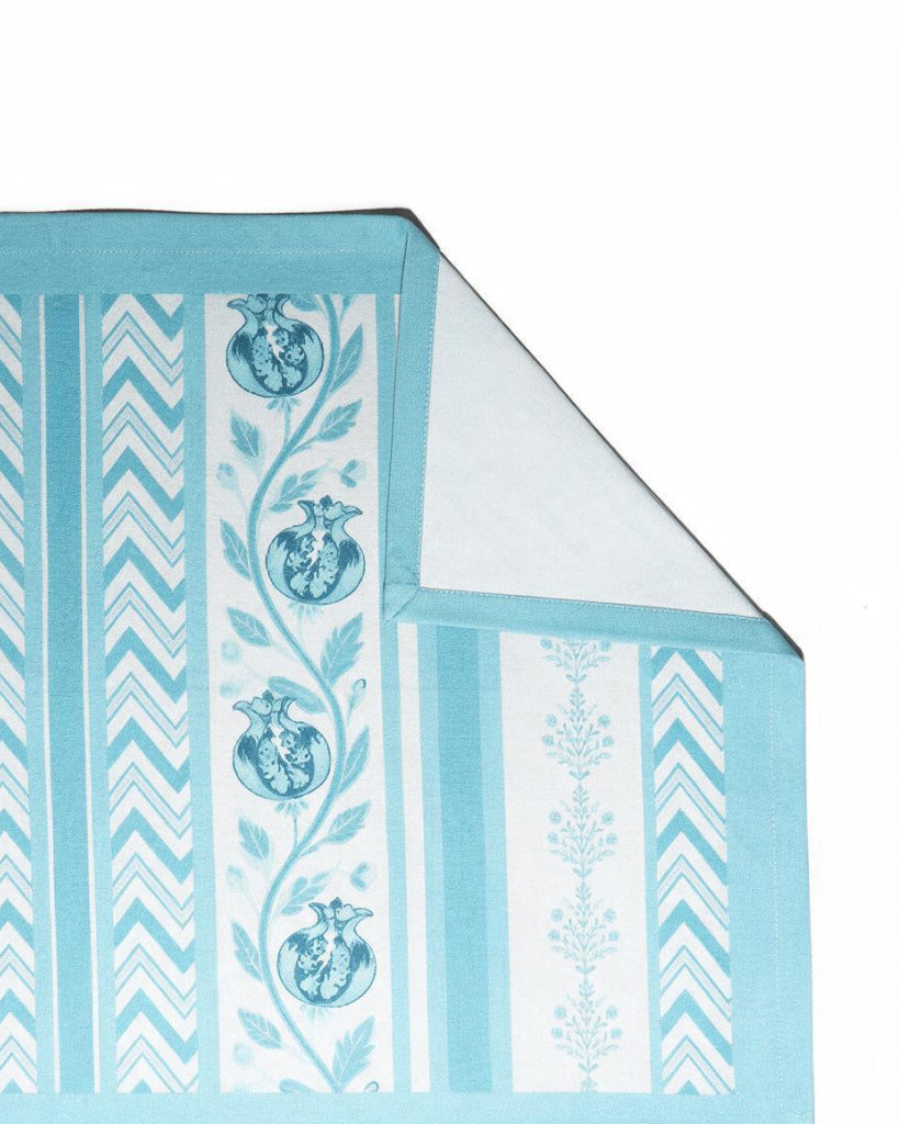 Anar Blue Cotton Water-repellent Placemat Set of 6