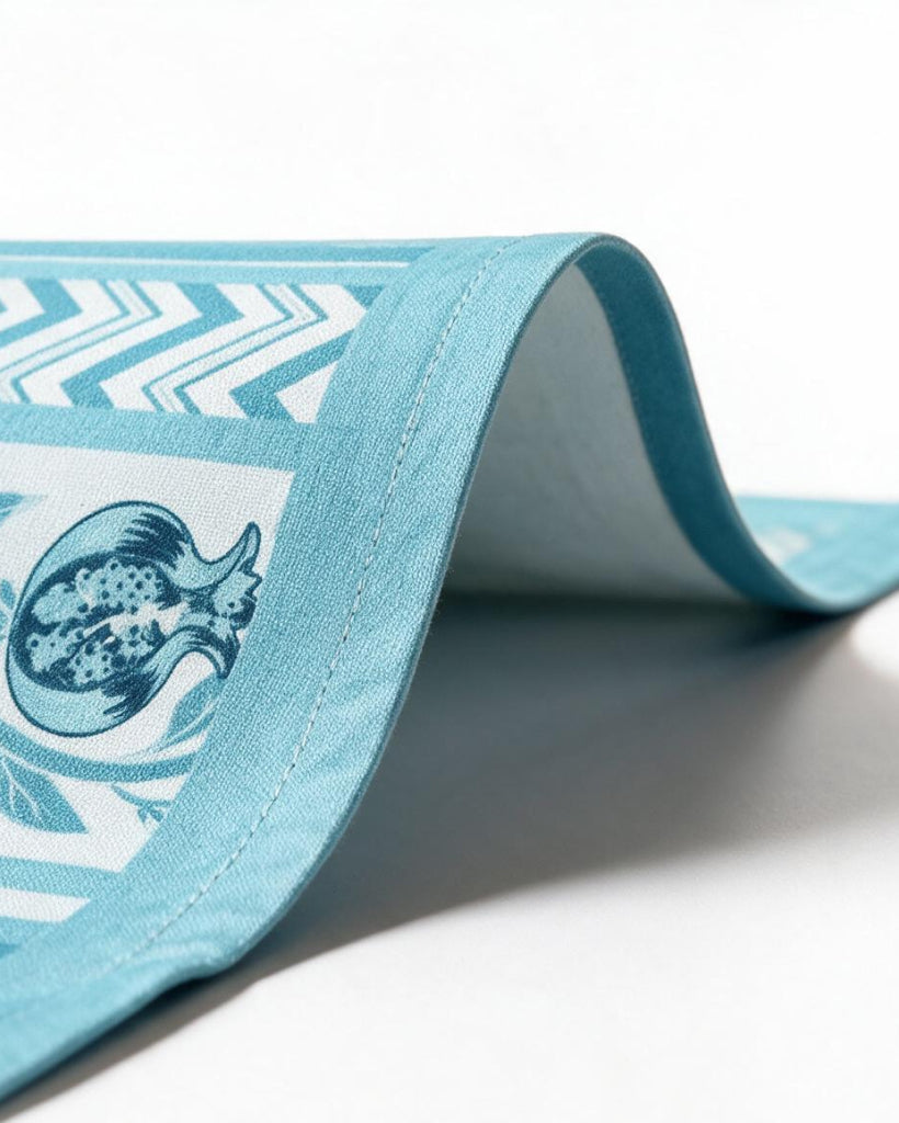 Anar Blue Cotton Water-repellent Placemat Set of 6